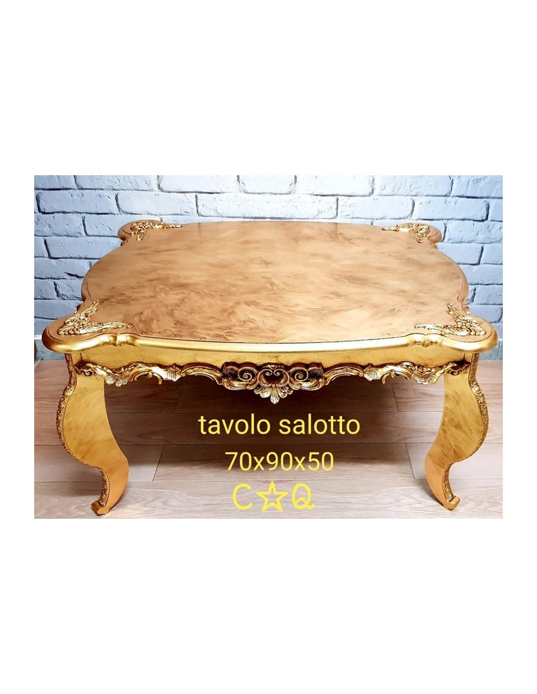 UYSELA Home Arredamento Tavolino 75x50x33.5 cm in Legno di Pino Solido